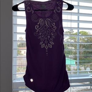 purple running tank top